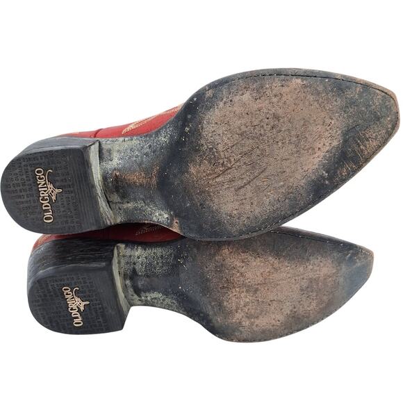 Excellent Condition Vibrant Red Old Gringo Western Cowgirl Cowboy Boots 8.5B - Picture 16 of 16